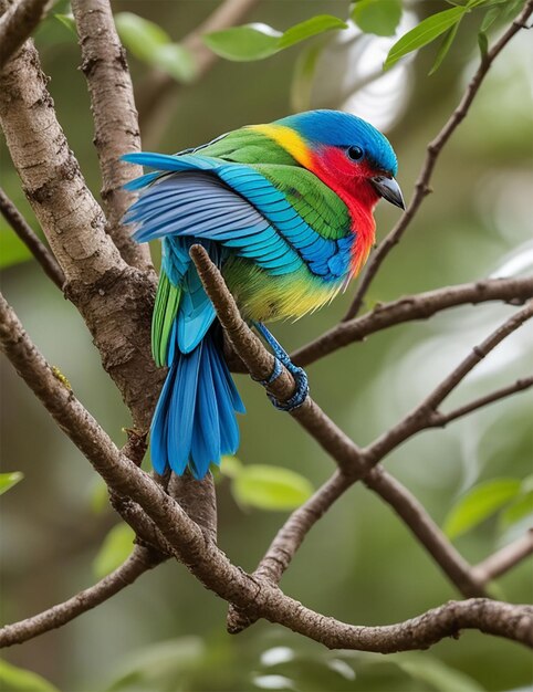 pájaro de colores