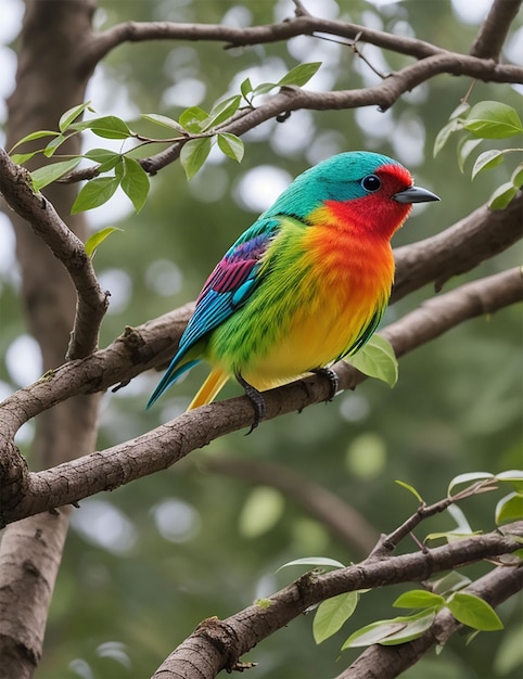 pájaro de colores