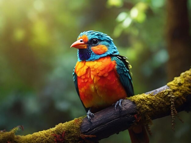 pájaro de colores