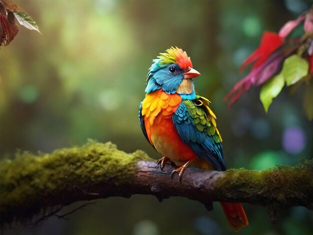 pájaro de colores