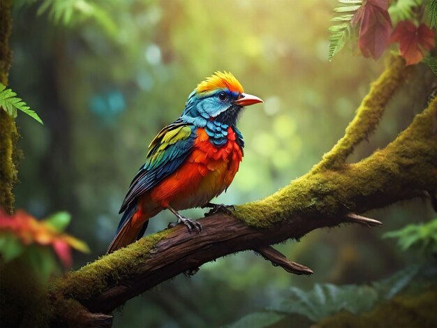 pájaro de colores