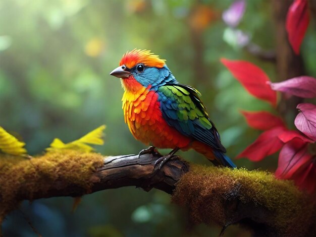 Foto pájaro de colores