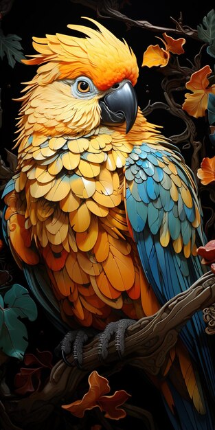 pájaro de colores