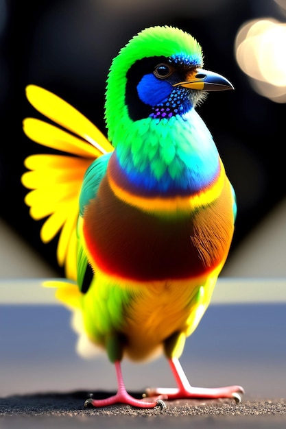 Foto pájaro colorido ai generar