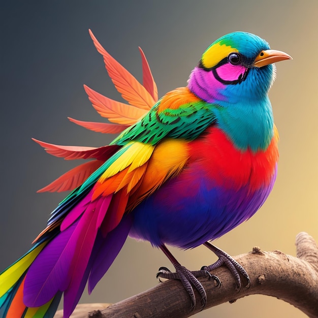 el pájaro con colorido generado por la IA