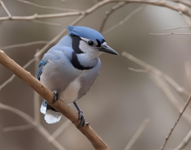 Un pájaro colorido parado en la rama de un árbol