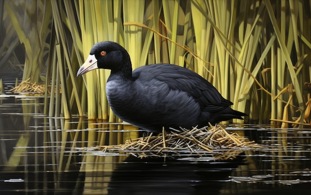 Foto el pájaro coot americano hd foto