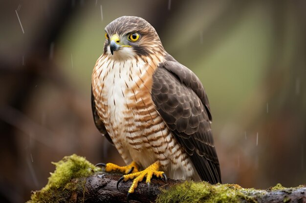 Foto el pájaro depredador accipiter nisus