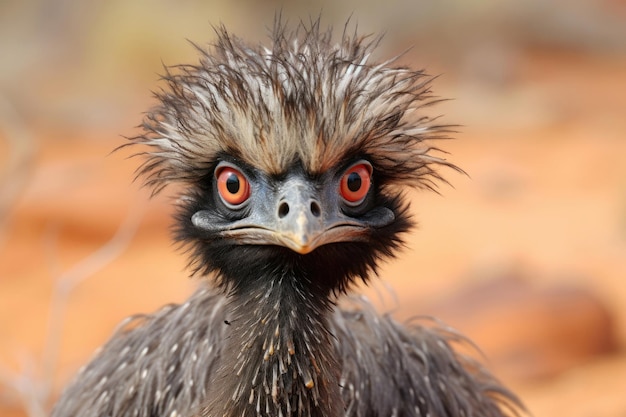 Pájaro emú en estado salvaje