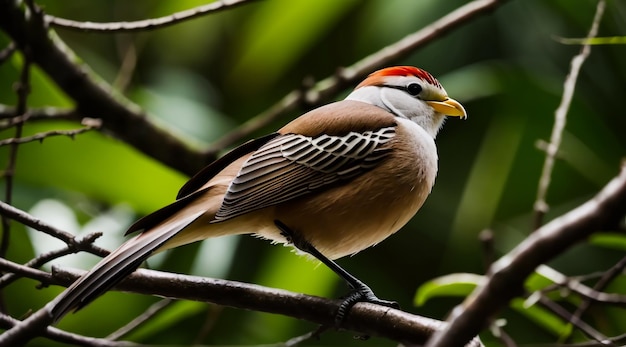 Un pájaro hermoso en la selva