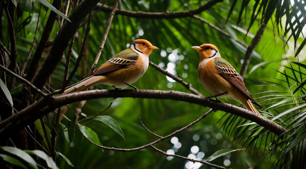 Un pájaro hermoso en la selva