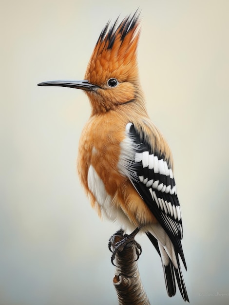 El pájaro Hoopoe de Eurasia