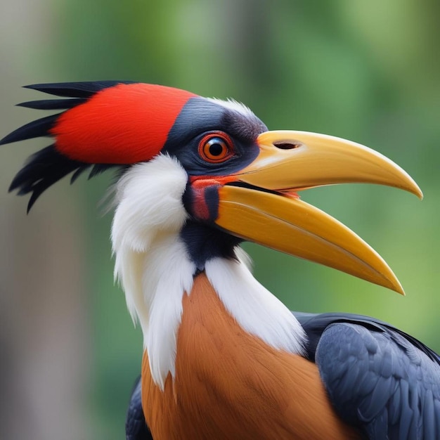 Foto un pájaro con un largo pico y un pico largo