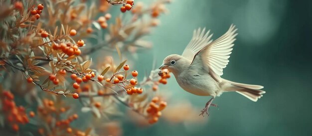 Foto el pájaro melódico de la primavera