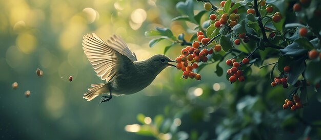 Foto el pájaro melódico de la primavera