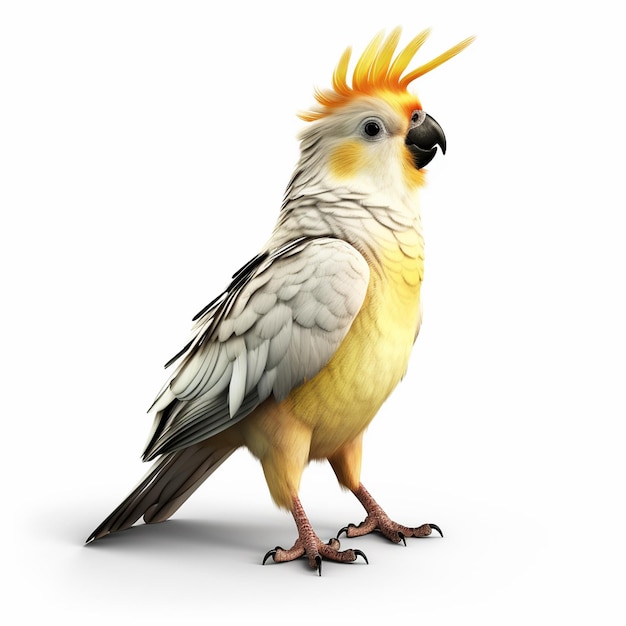 Pájaro Mochizuki cacatúa amarilla pájaro corona