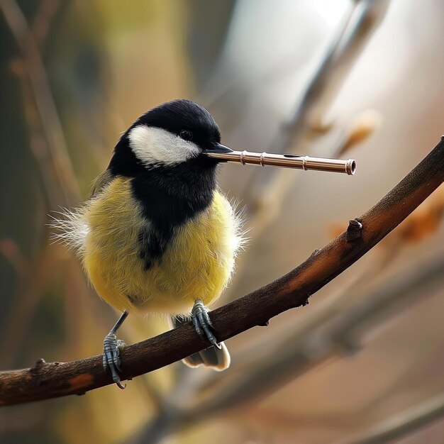 un pájaro con un pecho amarillo y plumas negras está sentado en una rama