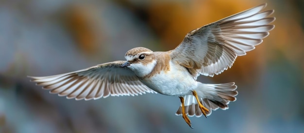 El pájaro pequeño que despliega las alas