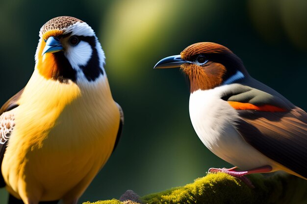 Un pájaro con un pico azul se sienta en una rama.