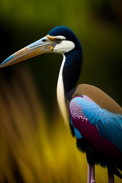 Un pájaro con un pico largo