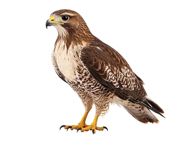 un pájaro de pie en un fondo blanco