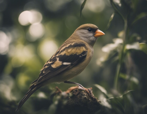 un pájaro pinzón en la jungla