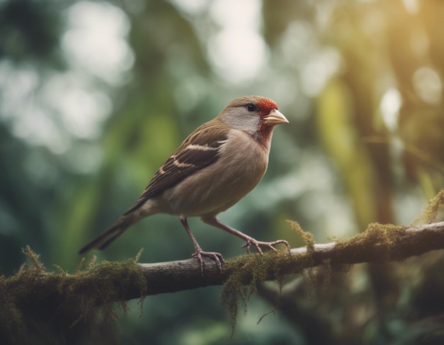 un pájaro pinzón en la jungla