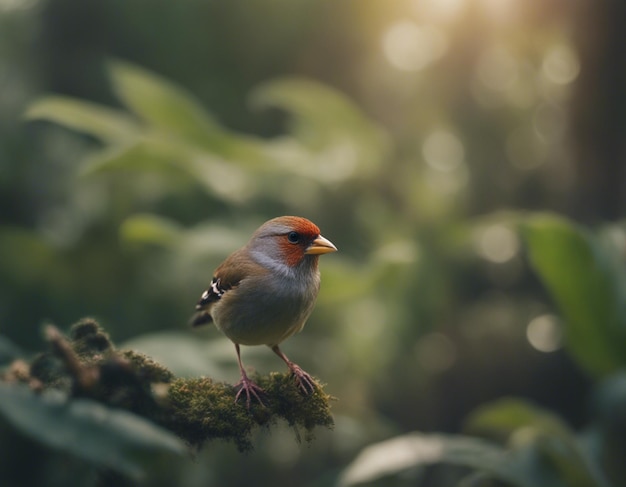 un pájaro pinzón en la jungla