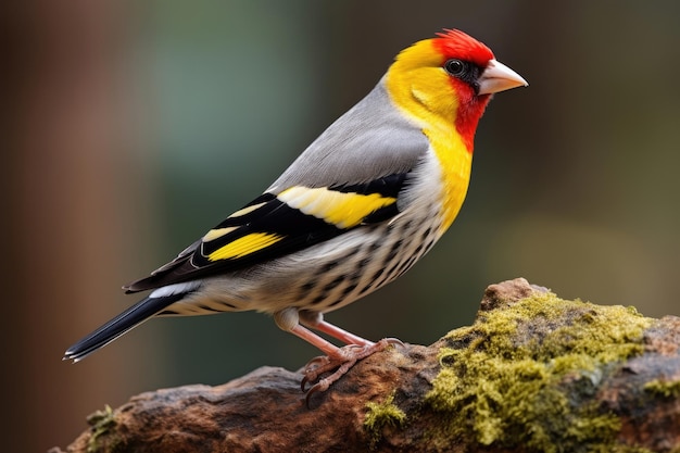 Pájaro pinzón real en estado salvaje