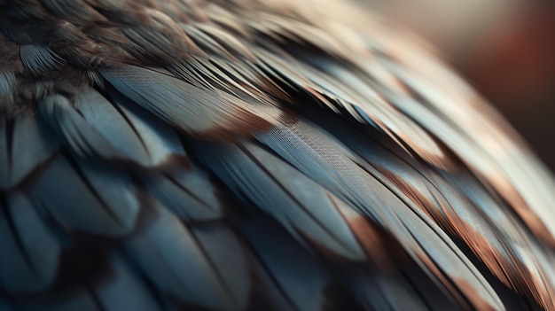 Foto pájaro de plumas de cerca