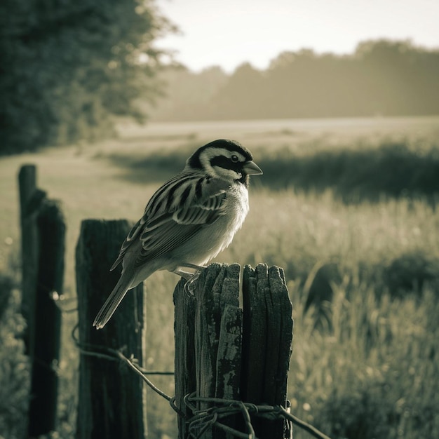 Foto un pájaro posado en una valla con las letras l en él