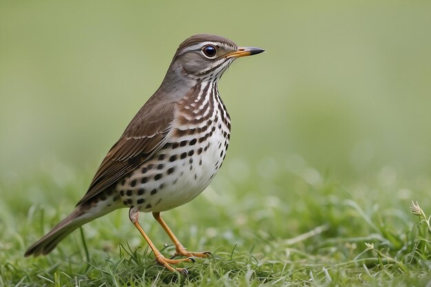 pájaro silvestre en el césped