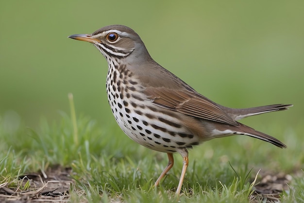 pájaro silvestre en el césped