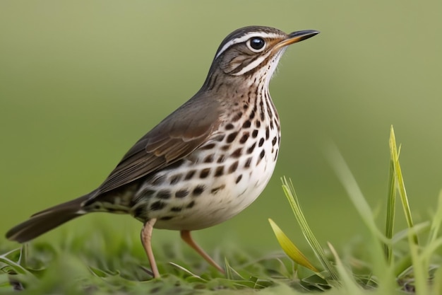 pájaro silvestre en el césped