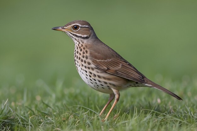 pájaro silvestre en el césped