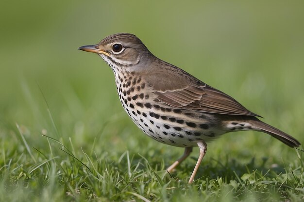 pájaro silvestre en el césped