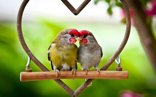 Foto los pájaros lindos.