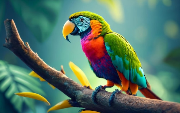 Foto los pájaros loro de colores