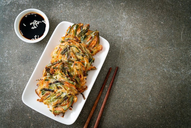 Pajeon o panqueque coreano o pizza coreana