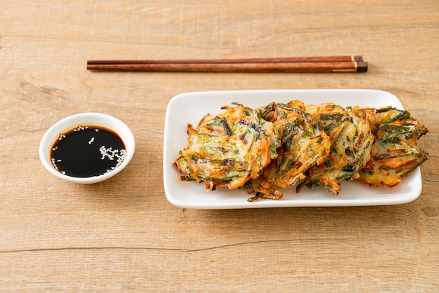 Pajeon o panqueque coreano o pizza coreana