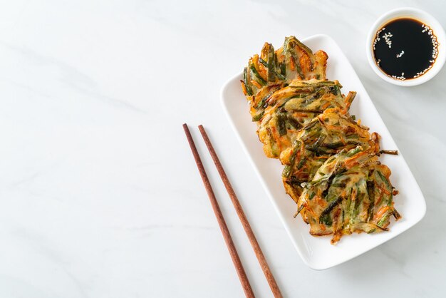 Pajeon o panqueque coreano o pizza coreana