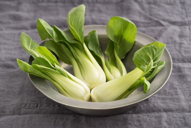 Pak Choi auf Teller