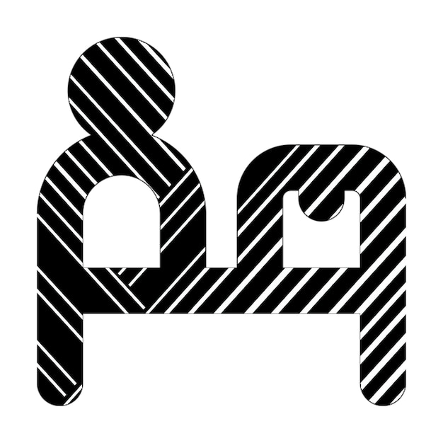 Paket-Symbol schwarz-weiße diagonale Linien