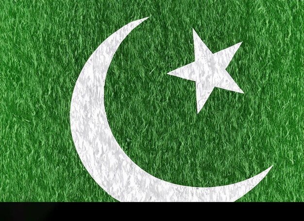 Foto pakistán bandera metal vintage retro rayado fondo de acero