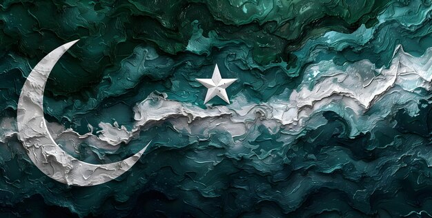 Pakistan-Flagge-Design-Illustration für Wünsche Glücklicher Pakistan-Resolution-Tag 23. März