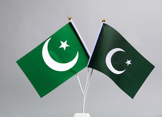 Pakistan Flagge Metall Vintage Retro zerkratzter Stahl Hintergrund