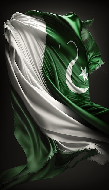 Pakistanische Nationalflagge mit generierter KI