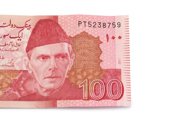 Foto pakistanische rupien, pakistanische banknoten, 100 rupien
