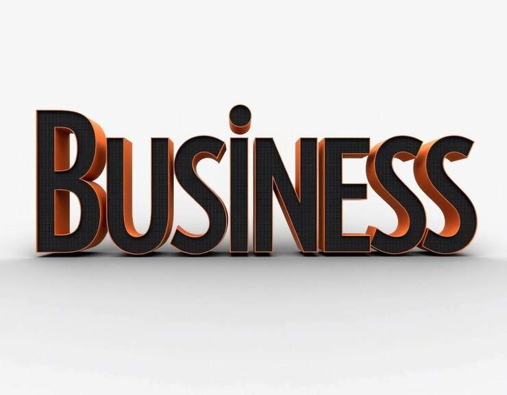 Foto la palabra 3d business con un diseño elegante y moderno en negrita