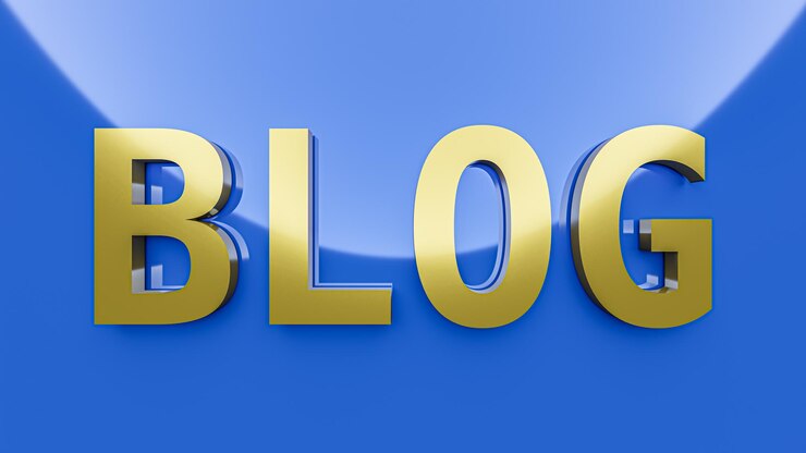Foto la palabra 'blog' bellamente diseñada en un estilo elegante, perfecto para conceptos web y multimedia, representación 3d